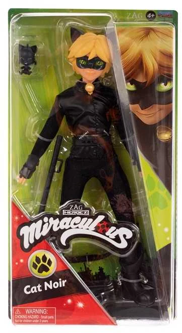 Bandai Lėlė Miraculous Juodas Kot Cat Noir + priedai