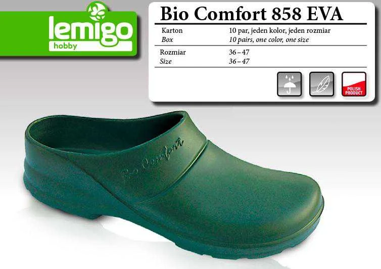 Lemigo BUTY KLAPEK BIO COMFORT ROZMIAR 45, Žalias 858