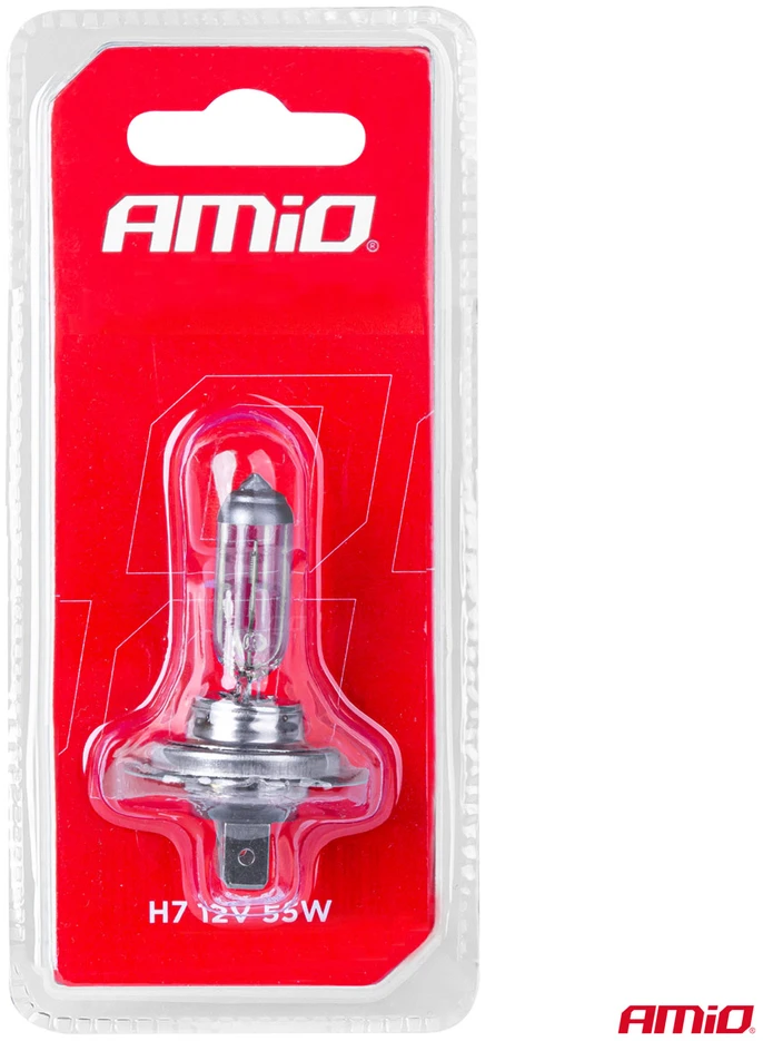 Halogeninė lemputė h7 12v 55w e4 1vnt. blisterinėje pakuotėje amio-03363