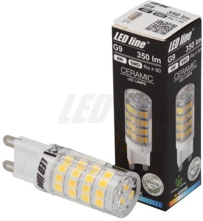 Lemputė LED G9 220-240V 4W 350lm neutraliai balta 4000K, LED line