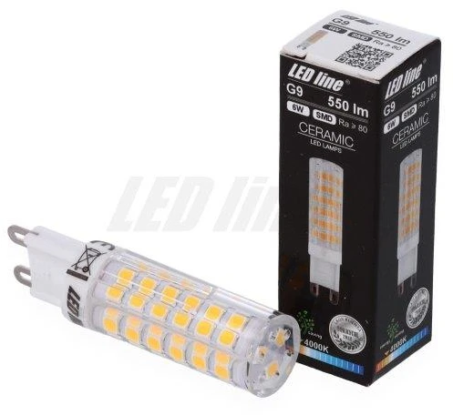 Lemputė LED G9 220-240V 6W 550lm neutraliai balta 4000K, LED line