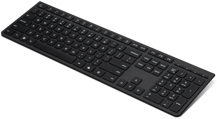 Lenovo Professional Wireless Rechargeable (Nordic) klaviatūra Namams / biurui RD belaidis ryšys + „Bluetooth“ Vokiečių Juoda