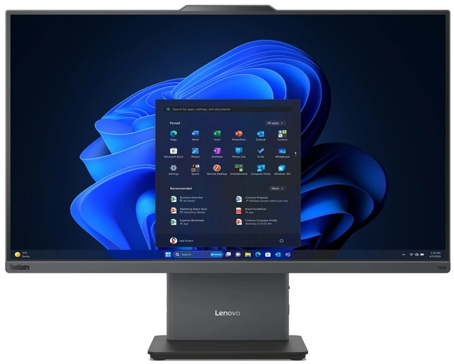 Lenovo ThinkCentre NEO 50a G5 All-in-One Core 5 210H 27" FHD Touch IPS 300 nits AG 16GB DDR5 5200 512GB SSD Intel Graphics Windows 11 Pro Luna Pilkas 3-year On-site + Lenovo ACC_PARTS Kensington K64467M-M1 Adapteris