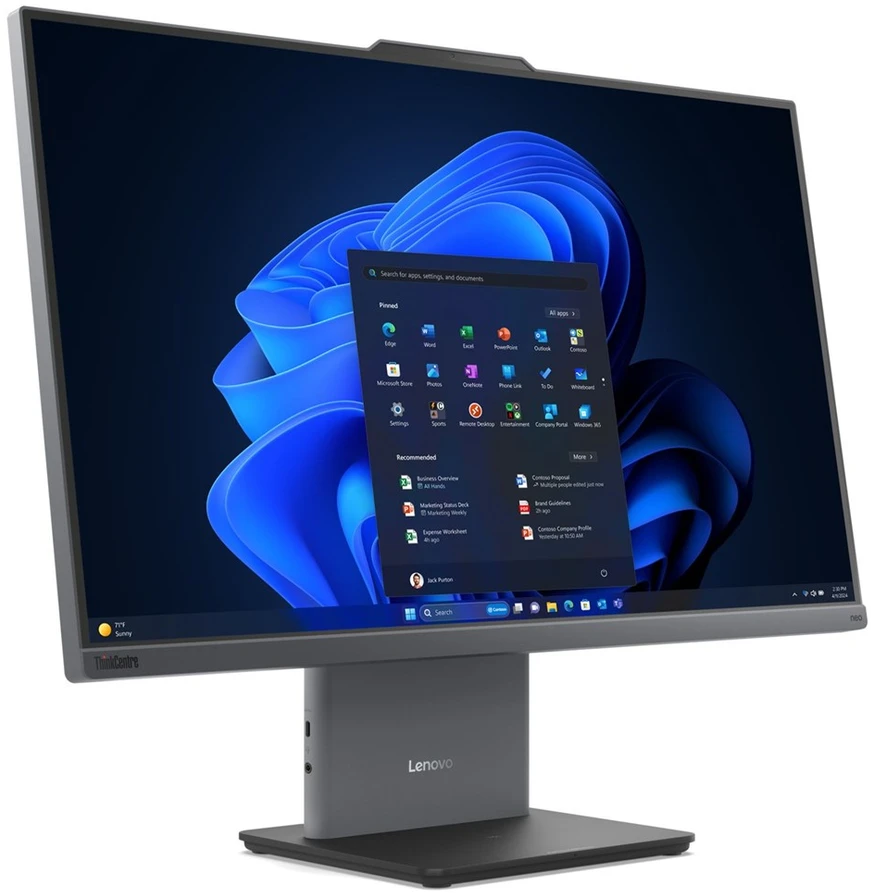Lenovo ThinkCentre NEO 50a G5 All-in-One Core 5 210H 27" FHD Touch IPS 300 nits AG 16GB DDR5 5200 512GB SSD Intel Graphics Windows 11 Pro Luna Pilkas 3-year On-site + Lenovo ACC_PARTS Kensington K64467M-M1 Adapteris