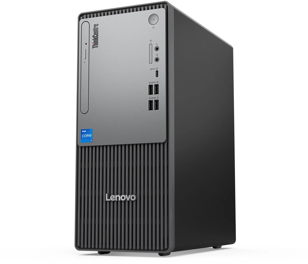 Lenovo ThinkCentre neo 50t Intel® Core™ i3 i3-14100 8 GB DDR5-SDRAM 512 GB SSD Windows 11 Pro Tower PC Juodas, Pilkas