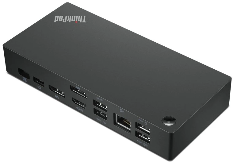 „Lenovo“ universalus USB-C dokas (su 135 W maitinimo adapteriu) | „ThinkPad“ | Ethernet LAN (RJ-45) jungtys: 1 | DisplayPort jungčių kiekis: 1 | HDMI jungčių kiekis: 1