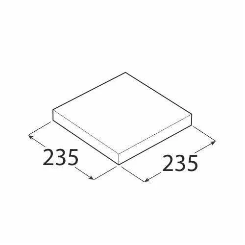 Lentyna Velano 65057 FS BI24/24, ąžuolo, 235 x 38 x 235 mm
