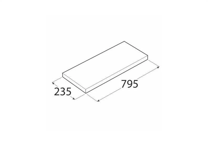 Lentyna Velano Sonoma 65117 FS 80/24 DS, 795 x 38 x 235 mm