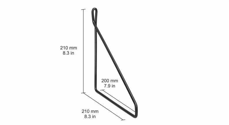 Lentynos laikiklis Dolle Fil, 210×210 mm, juoda