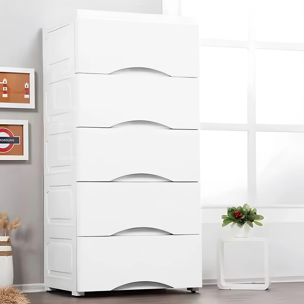 Penkių stalčių lentyna su ratukais – ModernHome