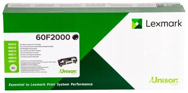 Lexmark 60F2000 Cartridge, Juodas, 2500 pages
