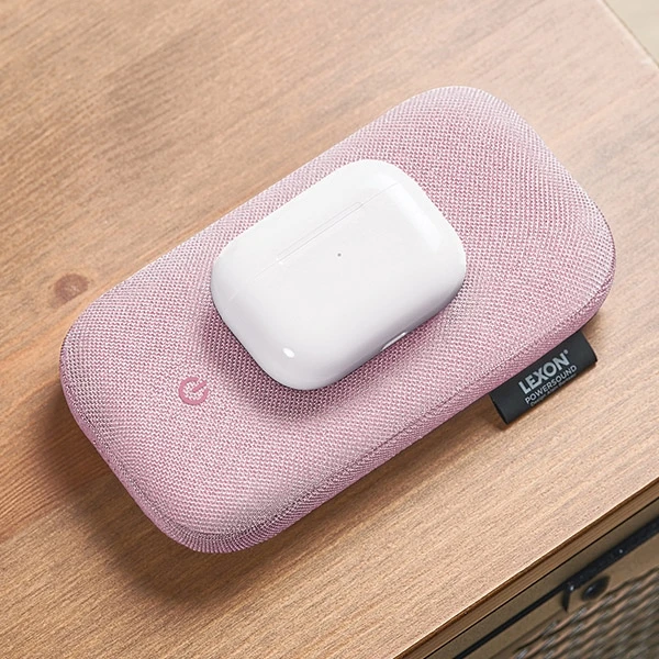 Lexon Powersound belaidė išorinė baterija 5000 mAh su „Bluetooth“ garso kalba, rožinė, LA128P
