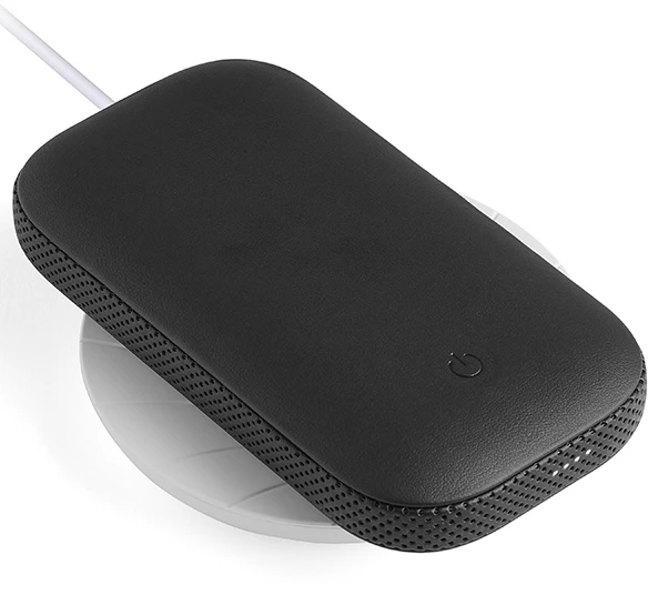 Lexon Powersound indukcinė išorinė baterija 5000 mAh su „Bluetooth“ garsiakalbiu, juodos spalvos LA128N