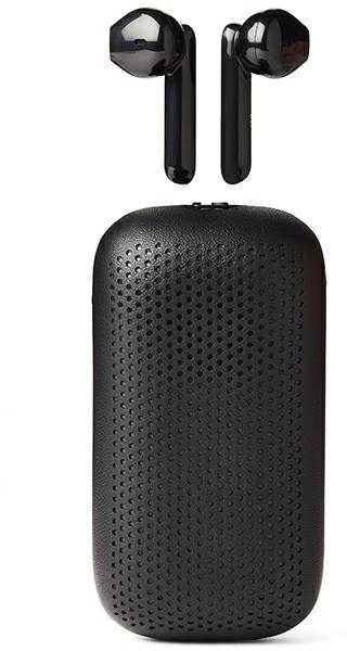 Juodos Lexon Speakerbuds ausinės su garsiakalbio dėklu