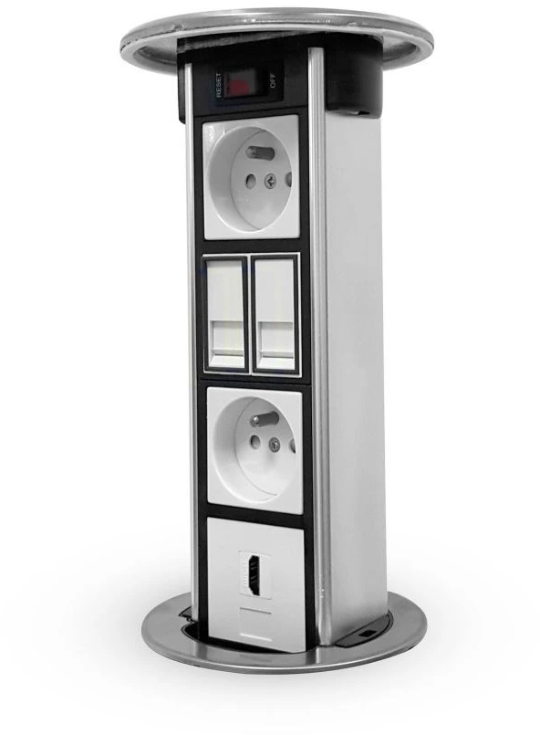 Legrand LGR Kolumna biurkowa niewyposażona do montażu w blacie gniazd standardu 22,5×45 mm (45x45mm), 8M (4x2M)