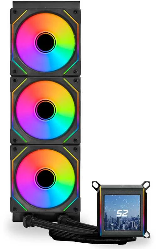 Lian Li GALAHAD II LCD SL-INF procesorius Skysčio aušinimo komplektas 36 cm Juodas 1 vnt.