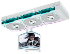 Lian Li HydroShift II OLED Curved 360 UNI FAN TL AiO Vanduo Cooling, 360 mm, OLED Ekranas, TL-FLEX Fans & Baltas