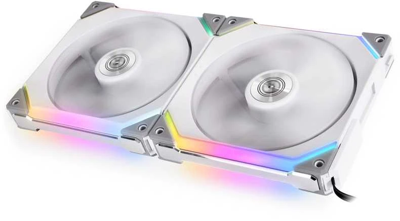 Lian Li UNI FAN SL140 ARGB PWM ventiliatorius, 2 pak. + valdiklis - 140mm, balta