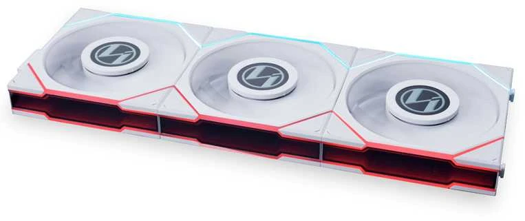 Lian Li UNI FAN TL LCD serijos ventiliatorius, 3 vnt. pakuotėje su valdikliu – 120 mm, baltas