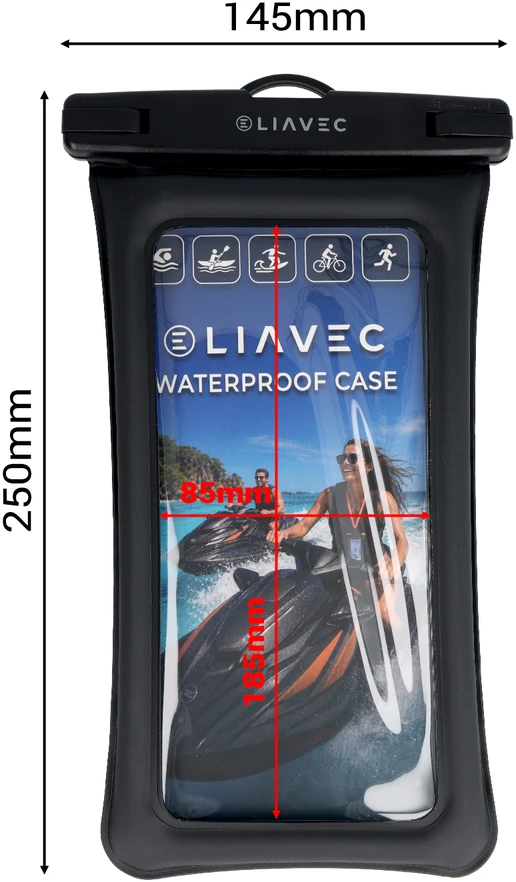 Liavec Aqua universalus atsparus vandeniui dėklas su oro pagalve