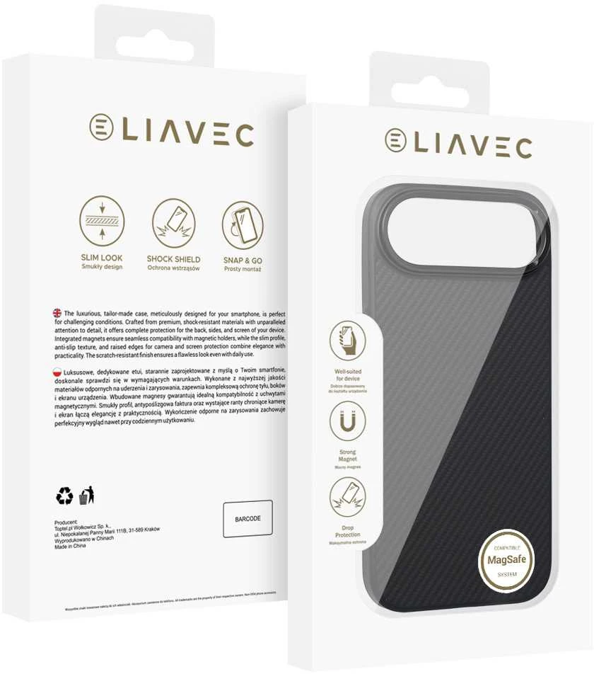 Liavec Carbon Core dėklas skirtas Apple iPhone 17 Air