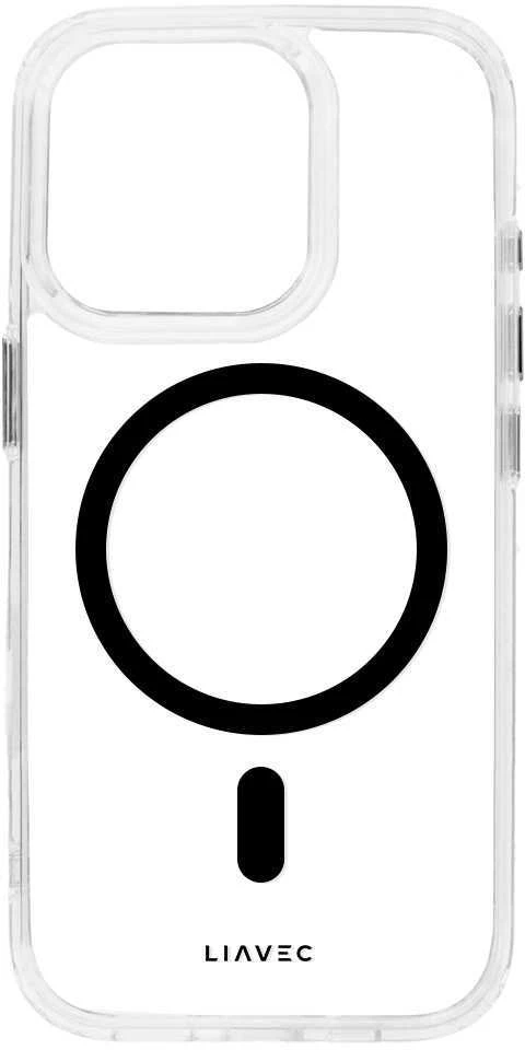 Liavec Glossy Magsafe Clear dėklas skirtas iPhone 13 Pro juodos spalvos
