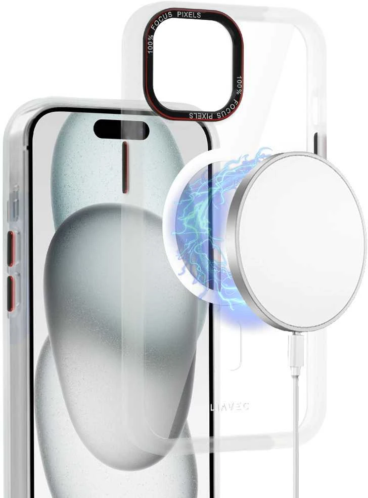 Liavec Hybrid Magsafe Clear dėklas skirtas Apple iPhone 15