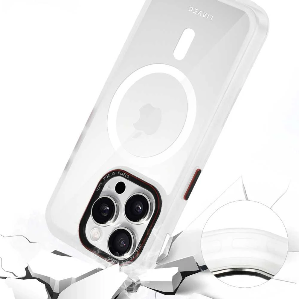 Liavec Hybrid Magsafe Clear dėklas skirtas Apple iPhone 15 Pro Max