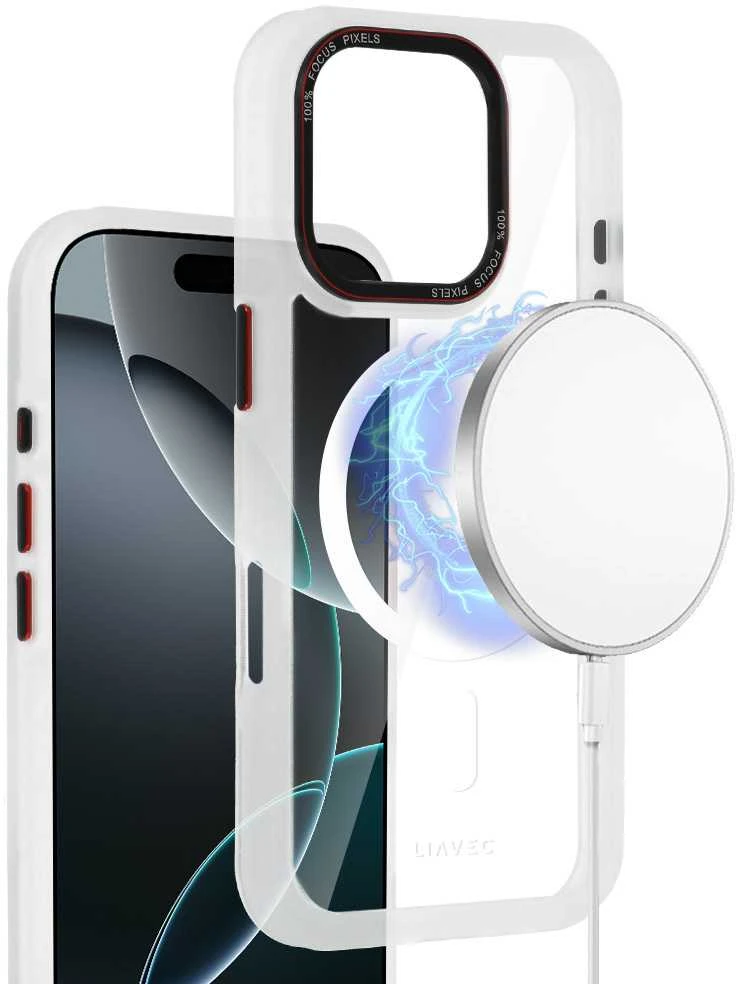 Liavec Hybrid Magsafe Clear dėklas skirtas Apple iPhone 16 Pro Max