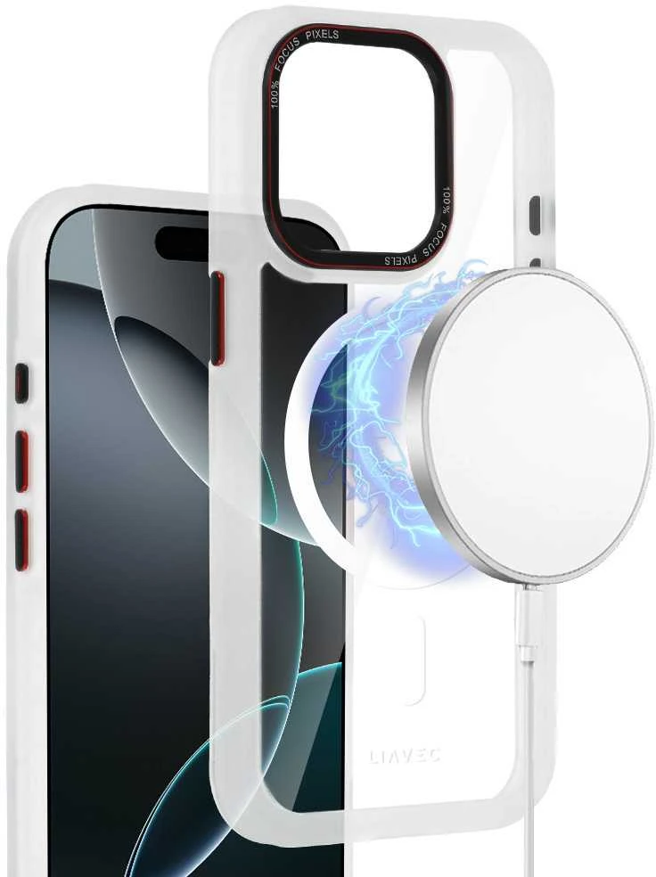 Liavec Hybrid Magsafe Clear dėklas skirtas Apple iPhone 15 Pro Max