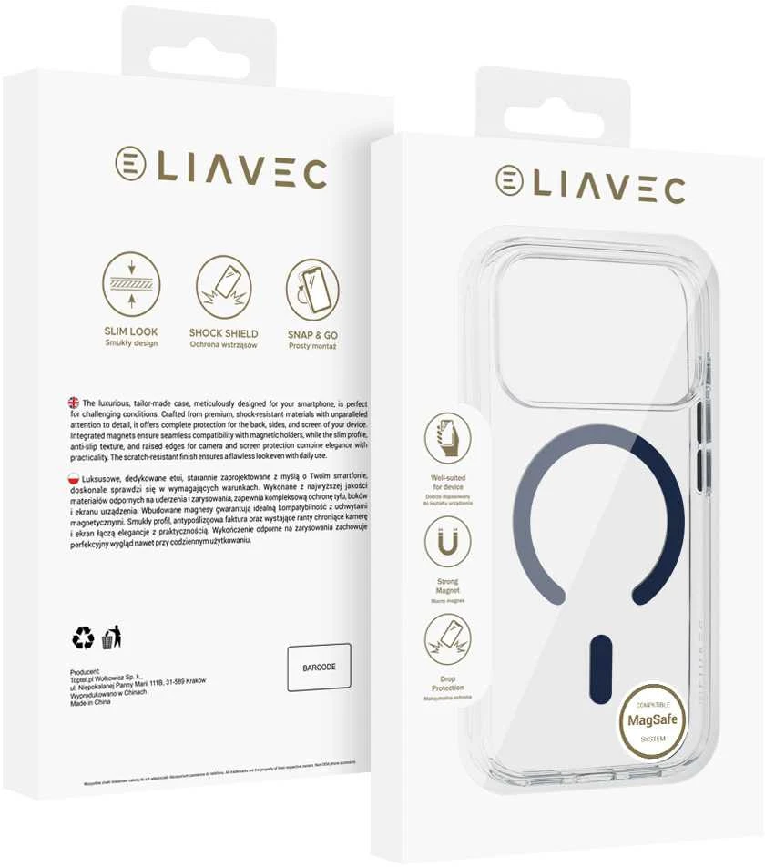 Liavec Pure dėklas skirtas Apple iPhone 17 Pro indigo