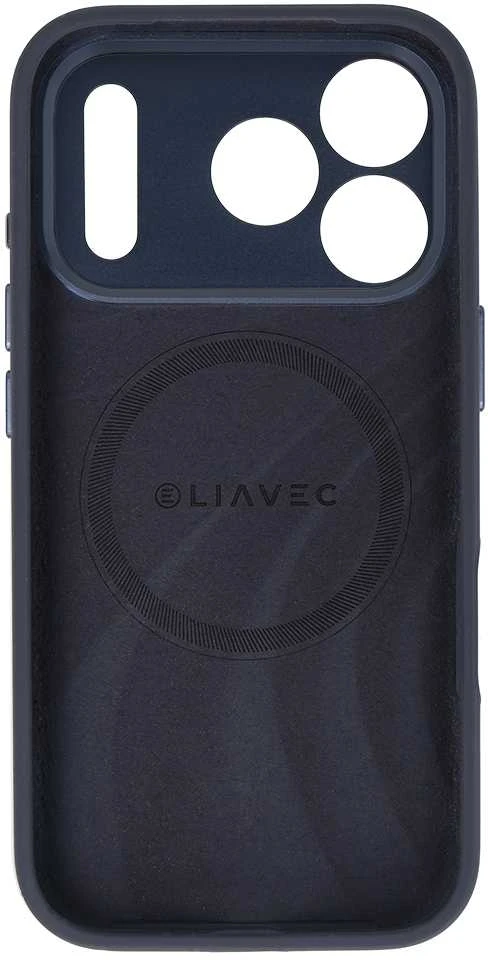 Liavec Silk Shield dėklas su Metal Camera Frame skirtas Apple iPhone 17 Pro Max mėlynos spalvos