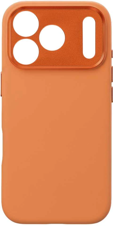 Liavec Silk Shield dėklas su Metal Camera Frame skirtas Apple iPhone 17 Pro Max oranžinės spalvos