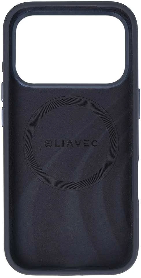 Liavec Silky dėklas su Metal Camera Frame skirtas Apple iPhone 17 Pro Max mėlynos spalvos