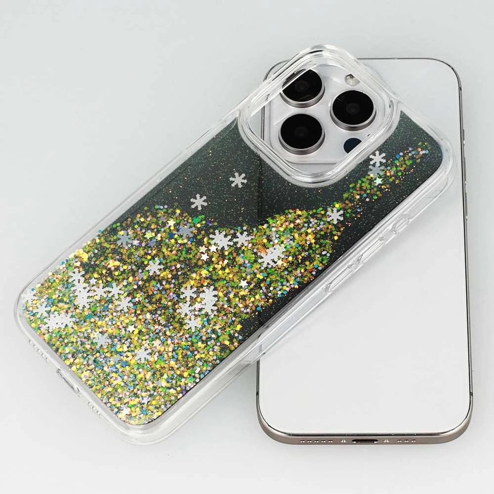 Liavec Snowflake Series dėklas skirtas Apple iPhone 15 Plus juodos spalvos