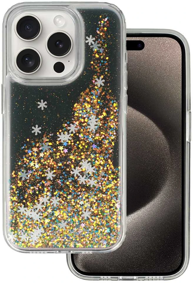 Liavec Snowflake Series dėklas skirtas Apple iPhone 15 Plus juodos spalvos