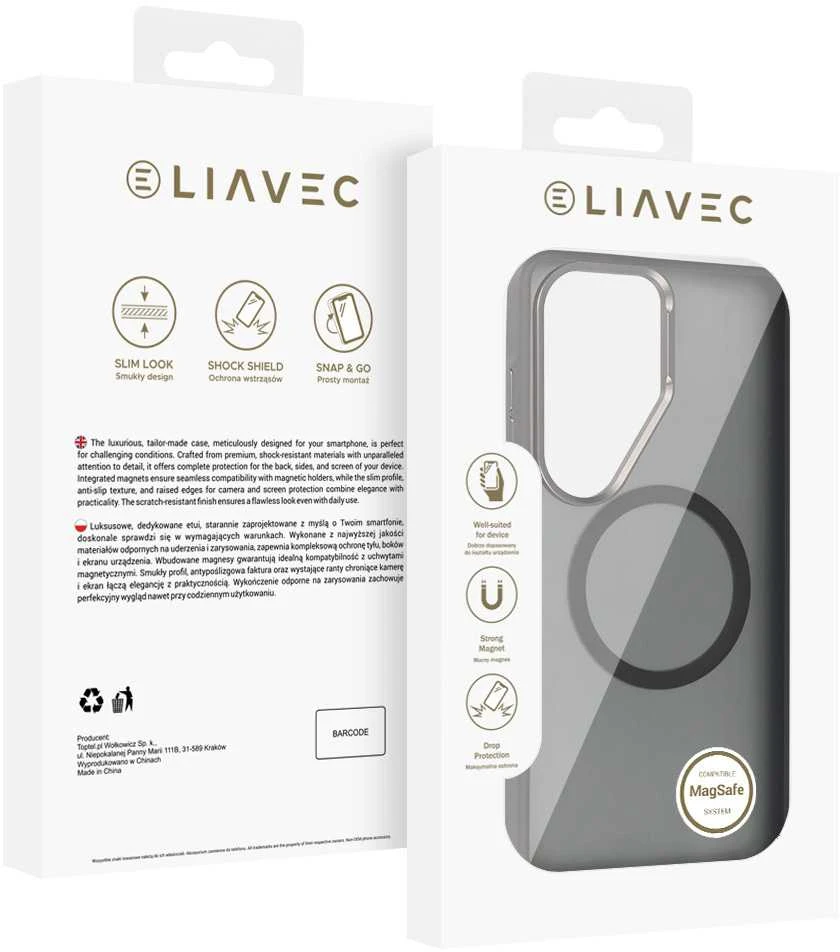 Liavec Soft dėklas Metal Frame skirtas Samsung Galaxy S26 Ultra pilkas