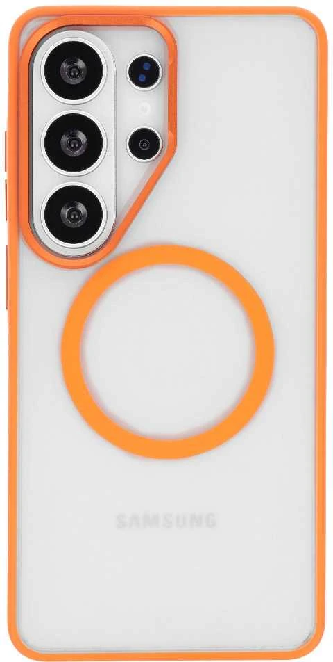 Liavec Soft dėklas Metal Frame skirtas Samsung Galaxy S26 Ultra oranžinis