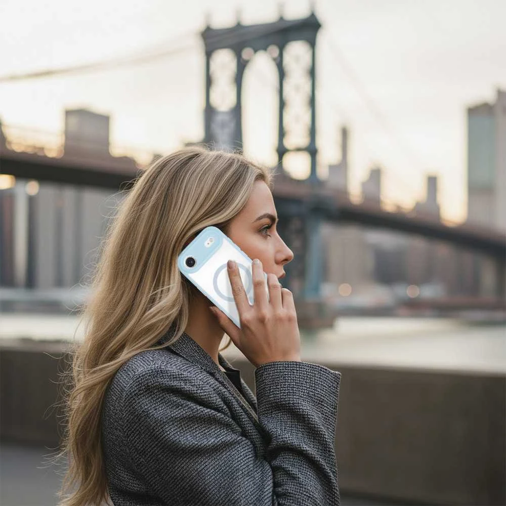 Liavec Soft dėklas skirtas Apple iPhone 17 Air light mėlynos spalvos