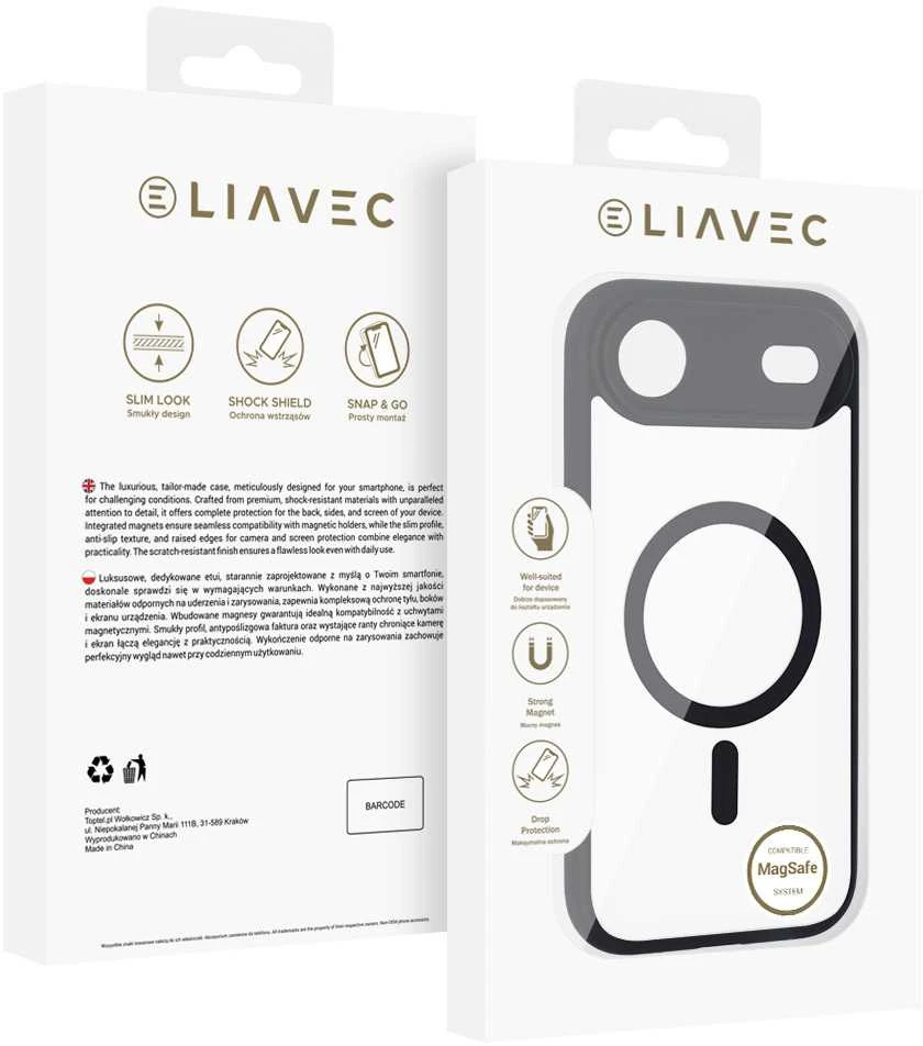 Liavec Soft dėklas skirtas Apple iPhone 17 Air juodos spalvos