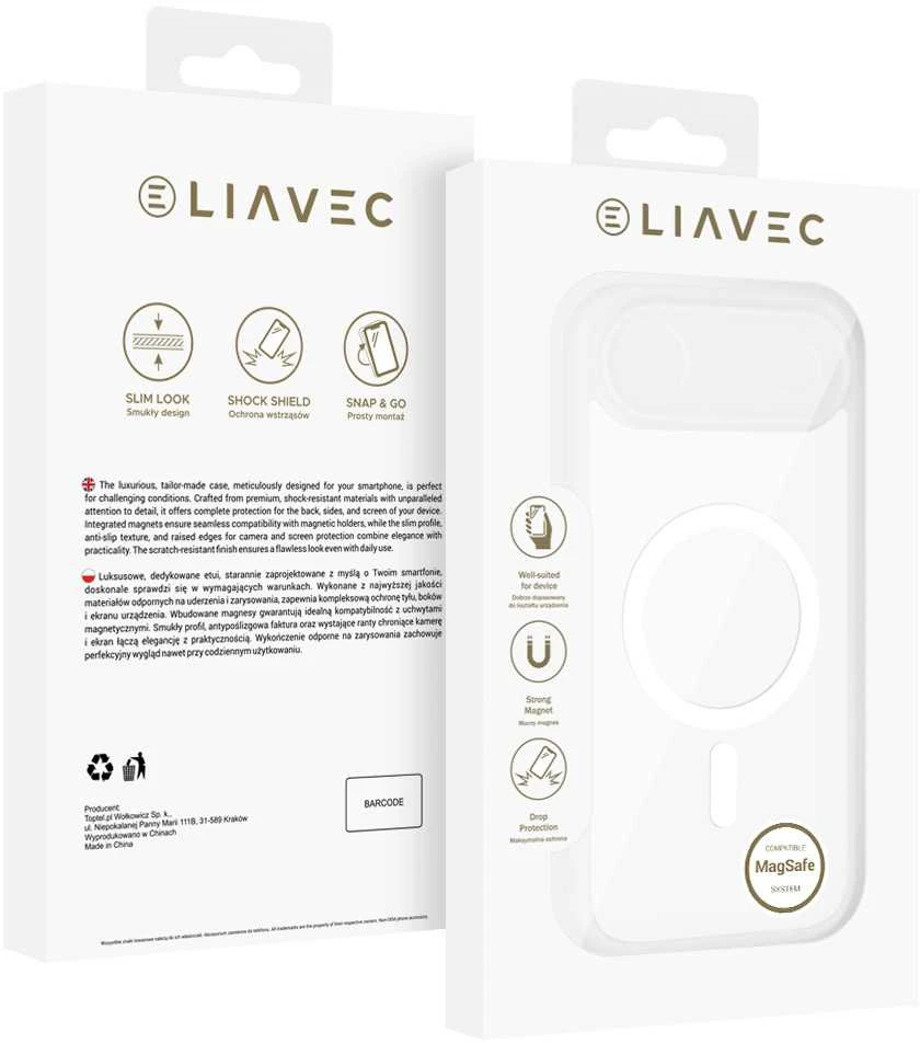 Liavec Soft dėklas skirtas Apple iPhone 17 Air baltos spalvos