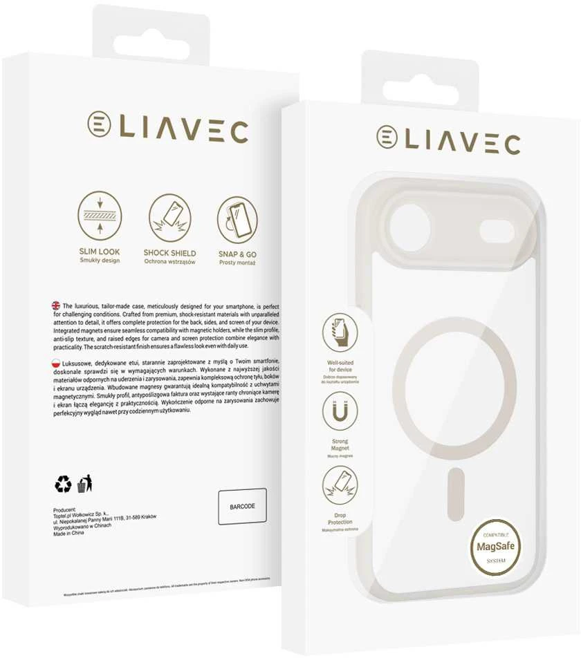 Liavec Soft dėklas skirtas Apple iPhone 17 Air gardenia