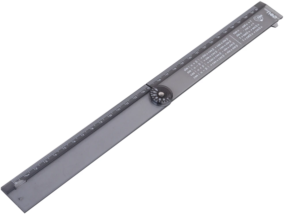 Liniuotė DELI 15cm-30cm sulankstoma juoda