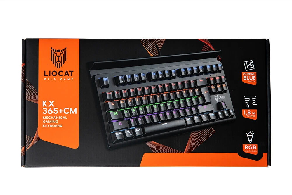 "Liocat" žaidimų klaviatūra KX 365 CM mechaninė qwerty juoda