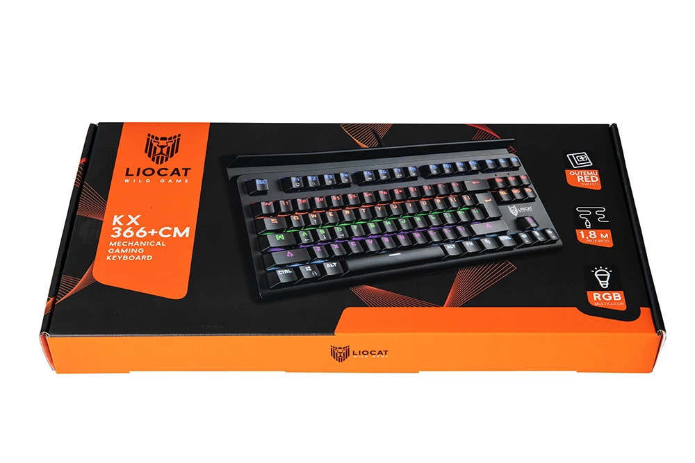 "Liocat" žaidimų klaviatūra KX 365 CM mechaninė qwerty juoda