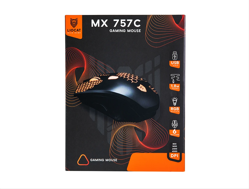 "Liocat" žaidimų pelė MX 757C juoda