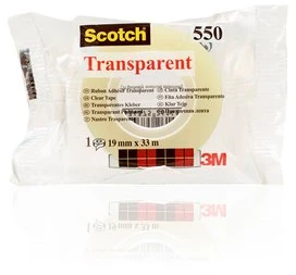 3M Lipni juostelė SCOTCH 550, 19 mm x 33 m, ypač skaidri