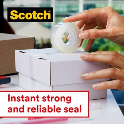 Lipni juosta Scotch Crystal Clear, 19mmx7,5m, su laikikliu