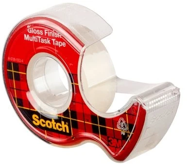 Lipni juosta Scotch Crystal Clear, 19mmx7,5m, su laikikliu