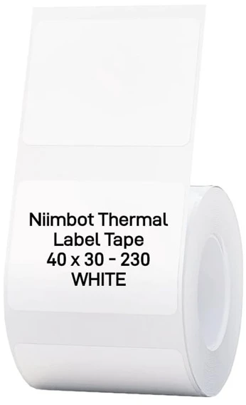 Terminės etiketės NIIMBOT T40*30-230 Baltos spalvos